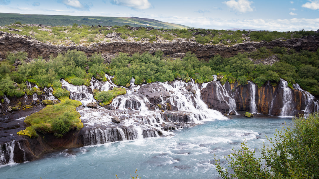 Hraunfossar Waterfall