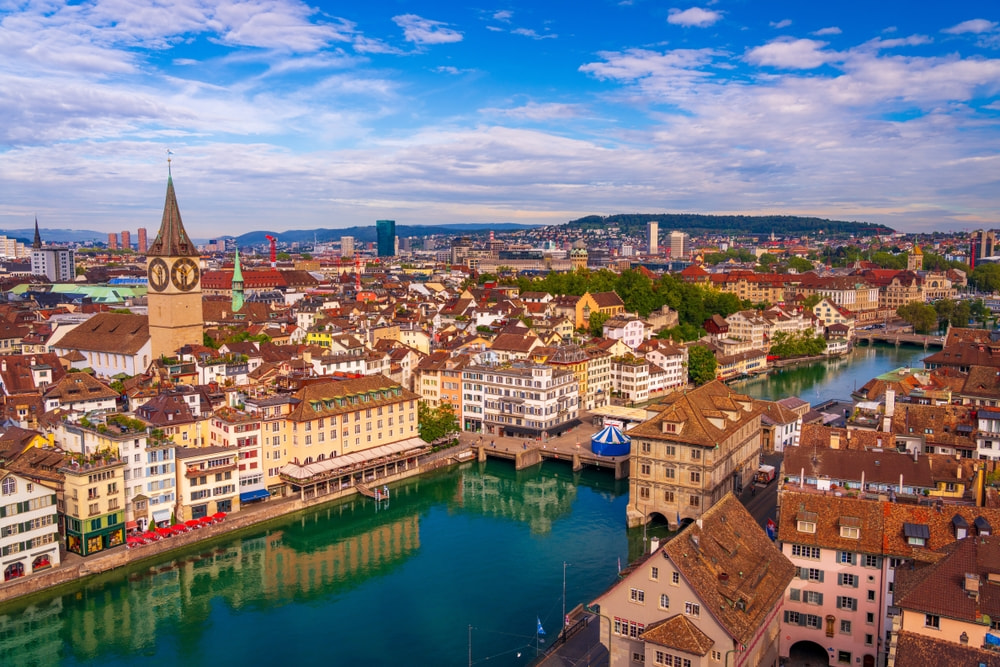 Zurich Town View Aerial 
